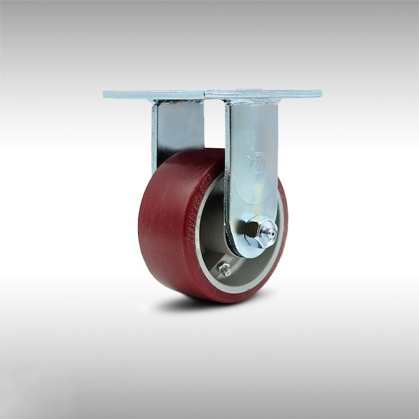 4 Inch Stainless Steel Poly on Aluminum Wheel Rigid Caster with Ball Bearing SCC